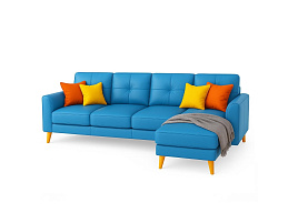 Химчистка кожаного 4-х местного углового дивана в Москве